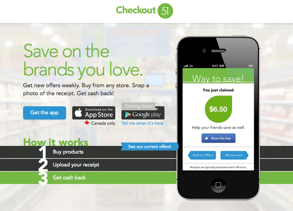 Checkout 51：食物雜貨Rebate iPhone App