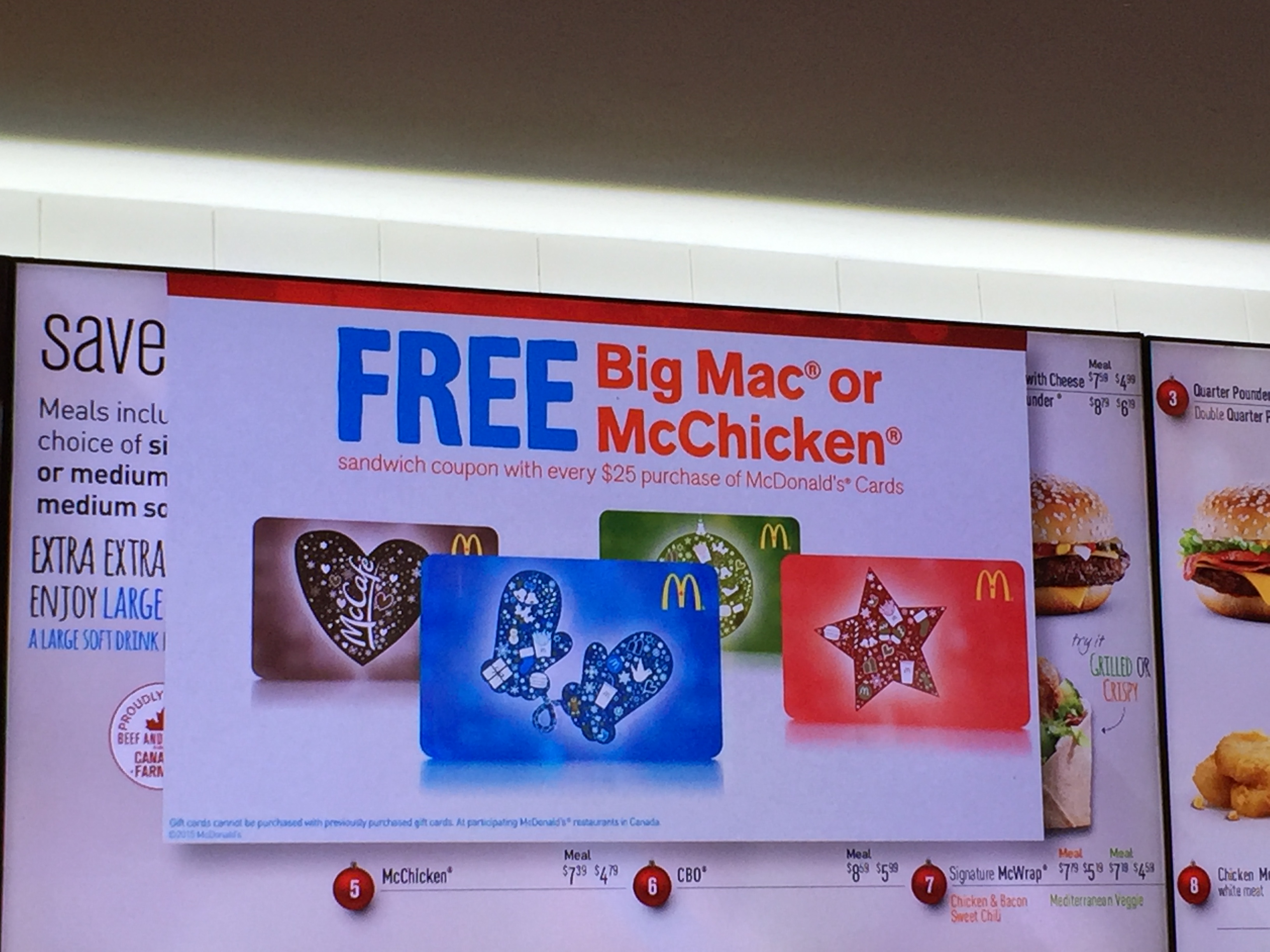 [逾期]McDonald’s：購買$25禮券即獲免費McChicken/Big Mac