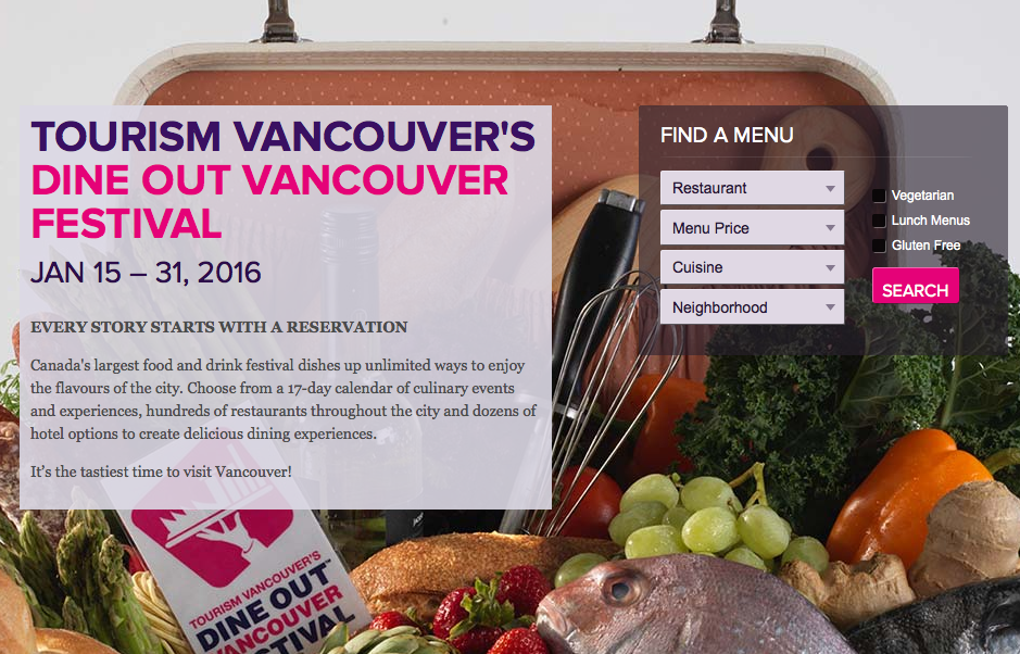[逾期]Vancouver Dine Out 2016
