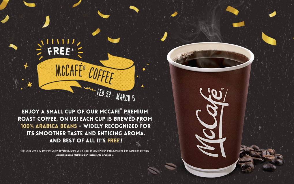 [逾期]McDonald’s：免費咖啡