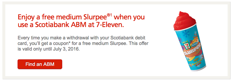 [逾期]Scotiabank客戶：免費思樂冰(Slurpee)