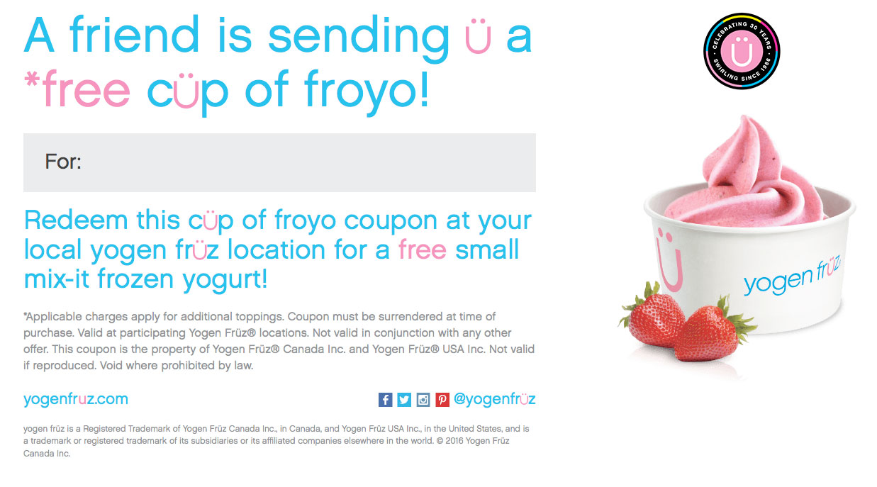 [逾期]Yogen Fruz：免費Yogurt