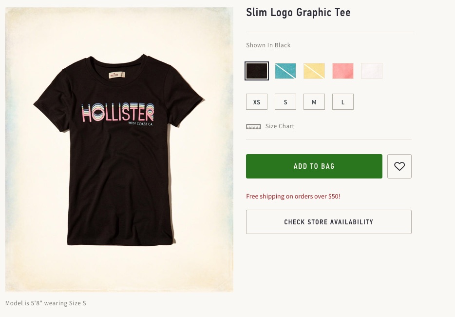 [逾期]Hollister：女裝T-shirt只賣$3