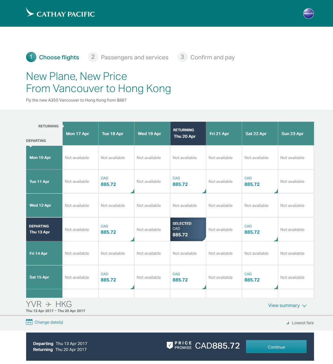 [逾期]國泰航空：來回溫哥華及香港機票只賣$886(連稅)