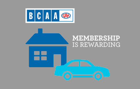 BCAA會員同時購買房屋及汽車保險可獲$25折扣
