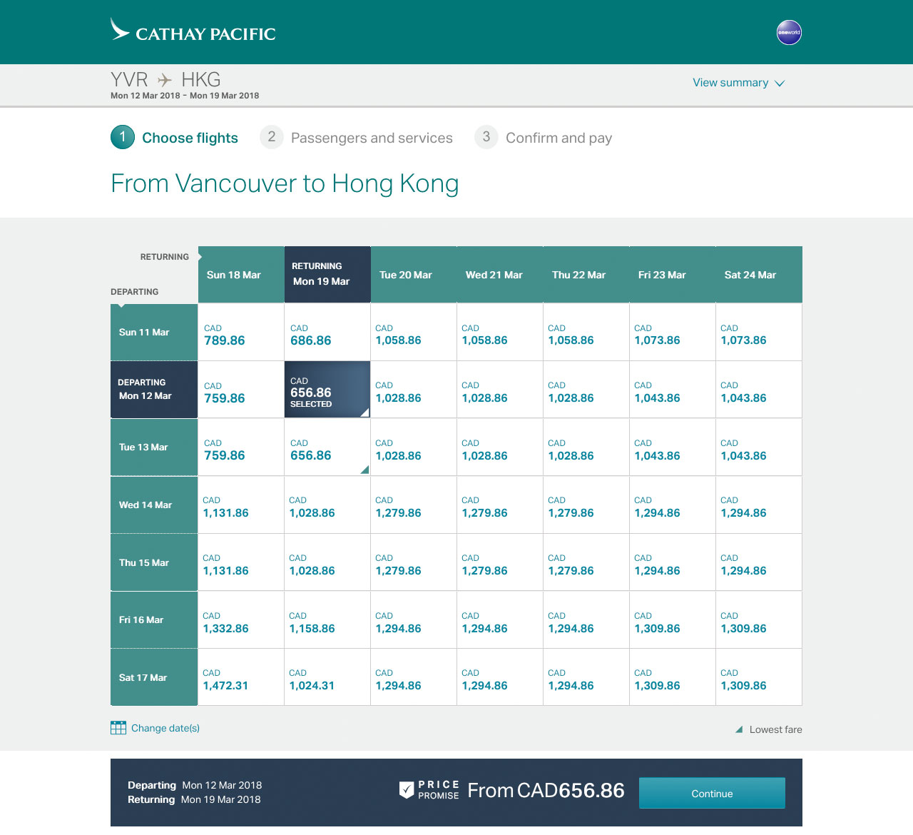 [逾期]國泰航空：來回溫哥華及香港機票只賣加幣$657(連稅)