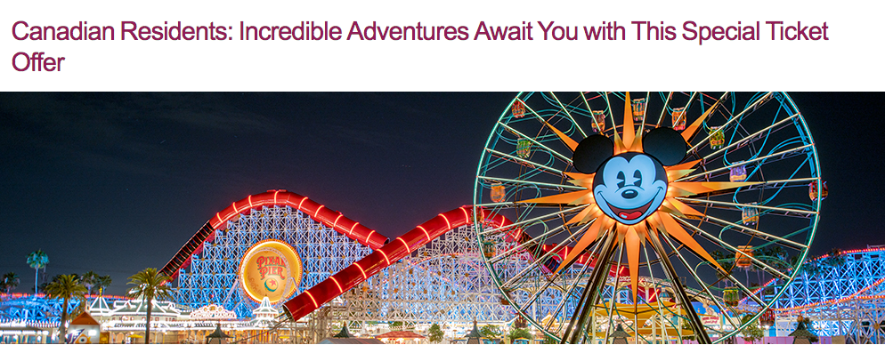 Disneyland/Disney World門票折扣優惠