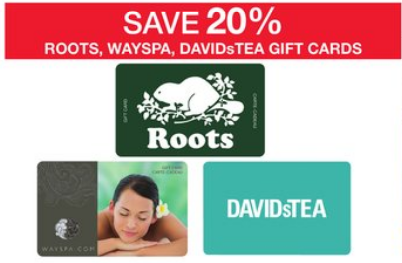 [逾期]Staples：購買David’s Tea/Roots禮券可獲八折優惠