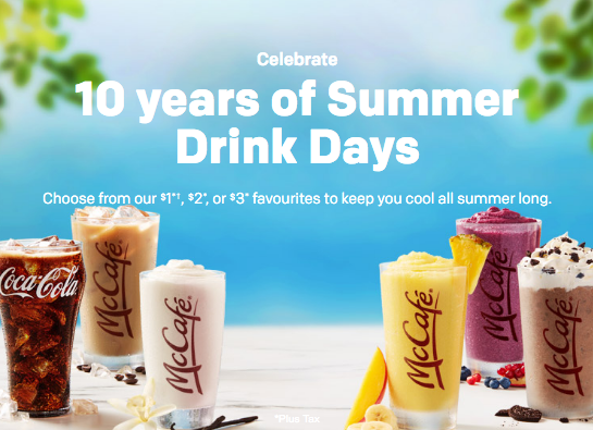 McDonald’s：汽水、冰咖啡只賣$1