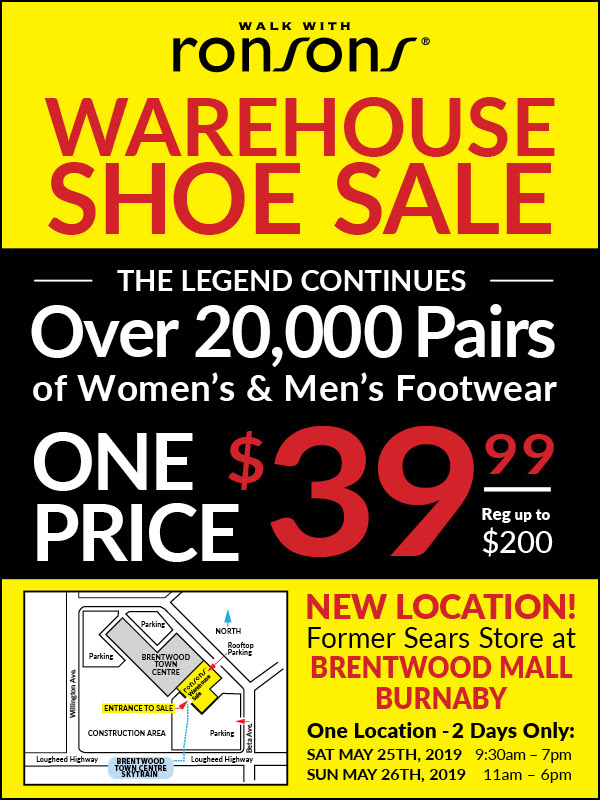 Ronsons：鞋類開倉優惠