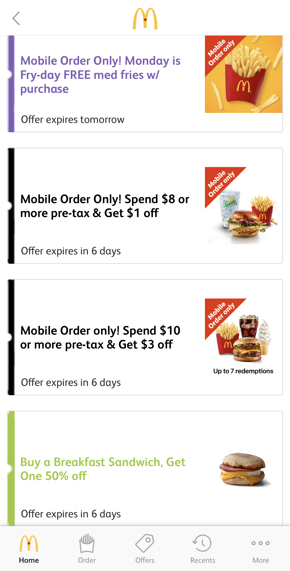 McDonald’s：免费薯条