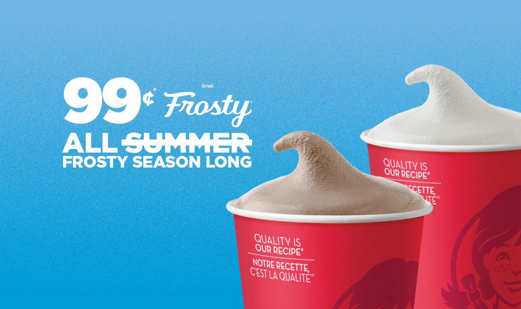 Wendy’s：Frosty只賣99¢