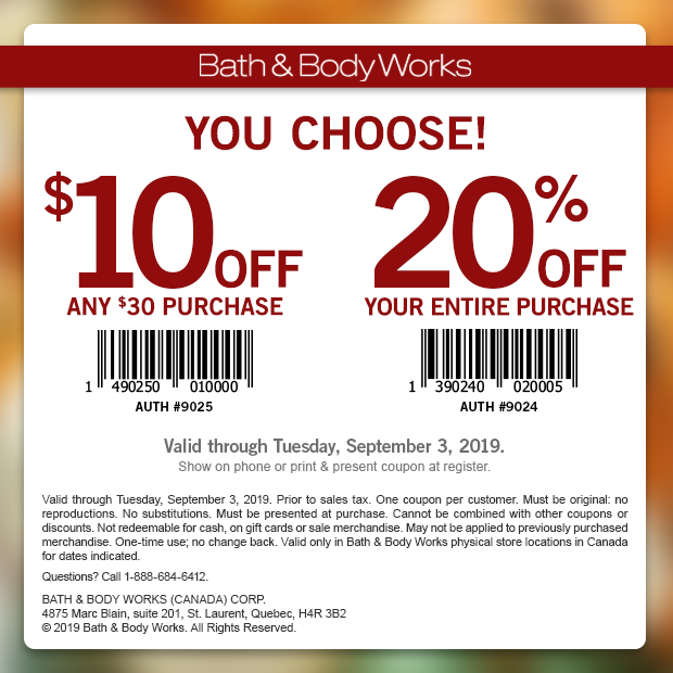 Bath & Body Works：八折優惠