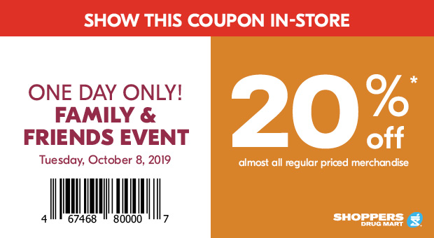 Shoppers Drug Mart：八折優惠