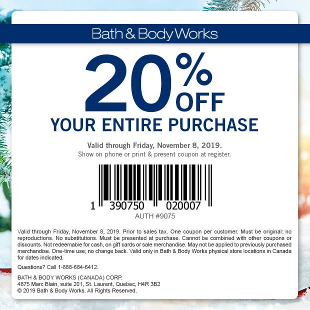 Bath & Body Works：八折優惠