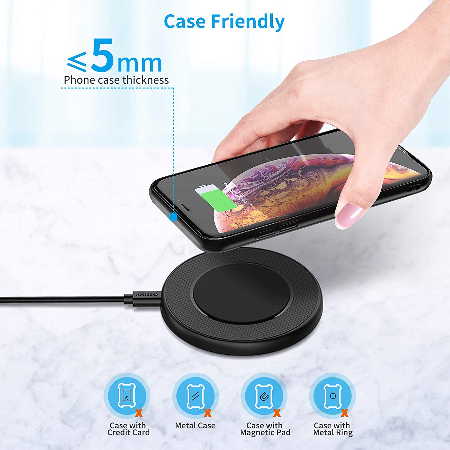 Amazon：CHOETECH無線叉電器只賣$8.59