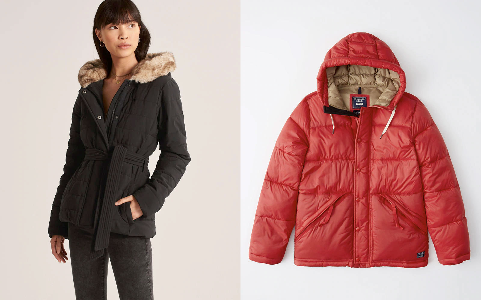 A&F：女装冬季外套只卖$37.57