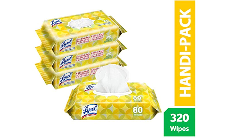 Amazon：Lysol Handi-pack Disinfecting Wipes (4 x 80片)只賣$15.69