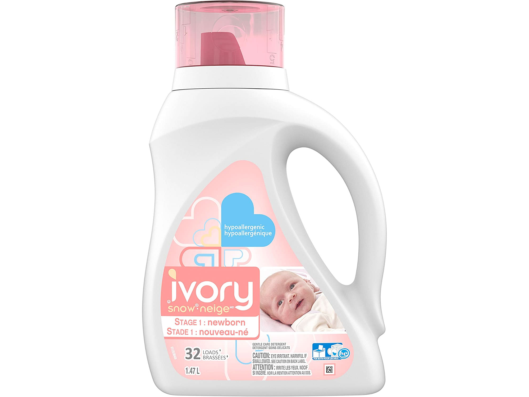 Amazon：Ivory Snow Stage 1: Newborn Hypoallergenic Baby Laundry Detergent Liquid (1.47L)只賣$7.77