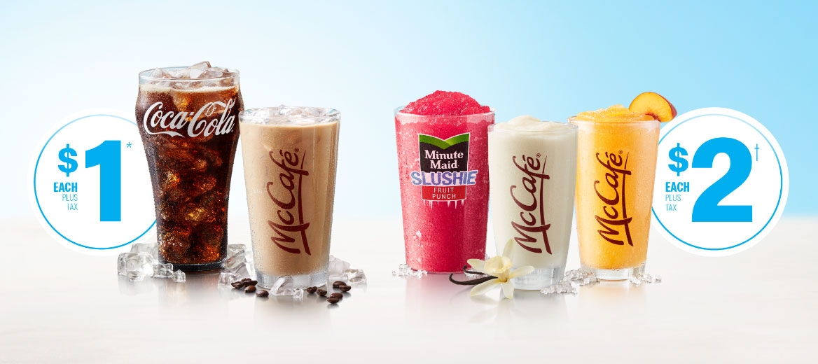 McDonald’s：汽水、冰咖啡只賣$1