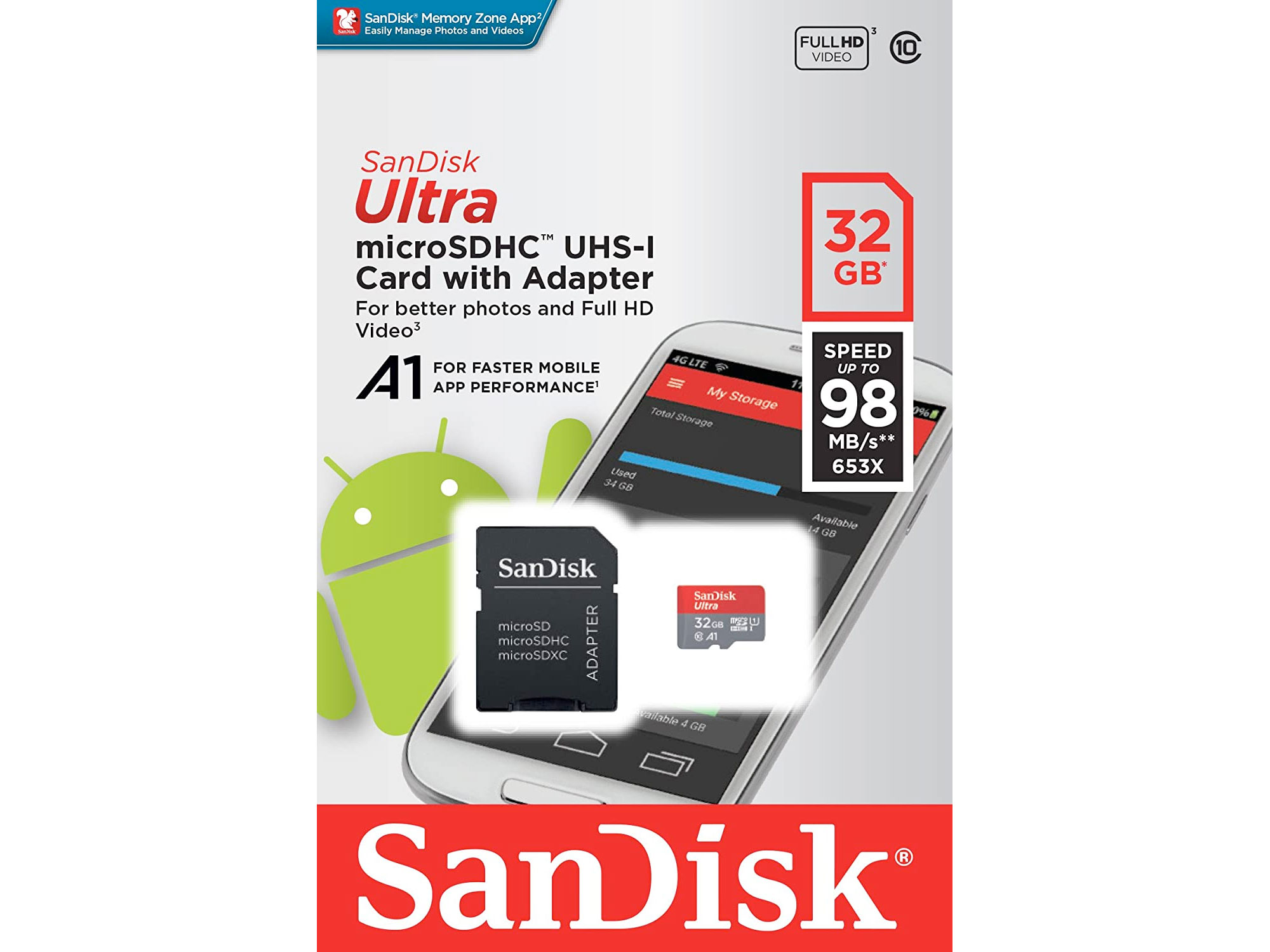 Amazon：SanDisk Ultra 32GB microSDHC with Adapter只卖$11.99