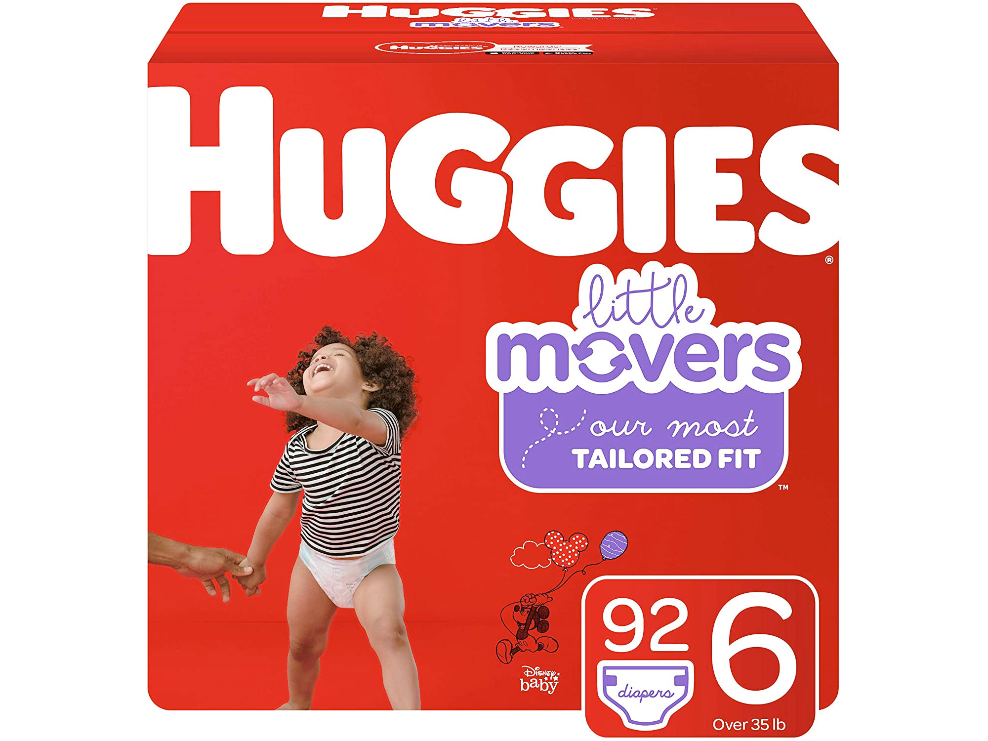 Amazon：HUGGIES Little Movers Size 6紙尿片(92包)只賣$29.98