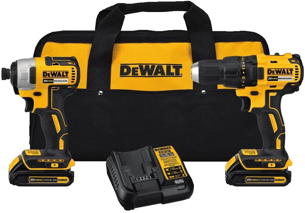 Amazon：DEWALT DCK277C2 20V Max Compact Brushless Drill/Driver and Impact Combo Kit只賣$199