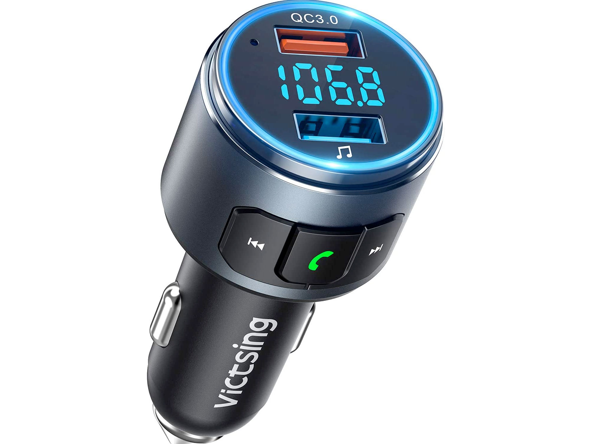 Amazon：VicTsing藍牙接收FM播放器(FM Transmitter for Bluetooth/USB)只賣$18.35