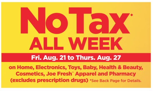 Superstore：免稅週