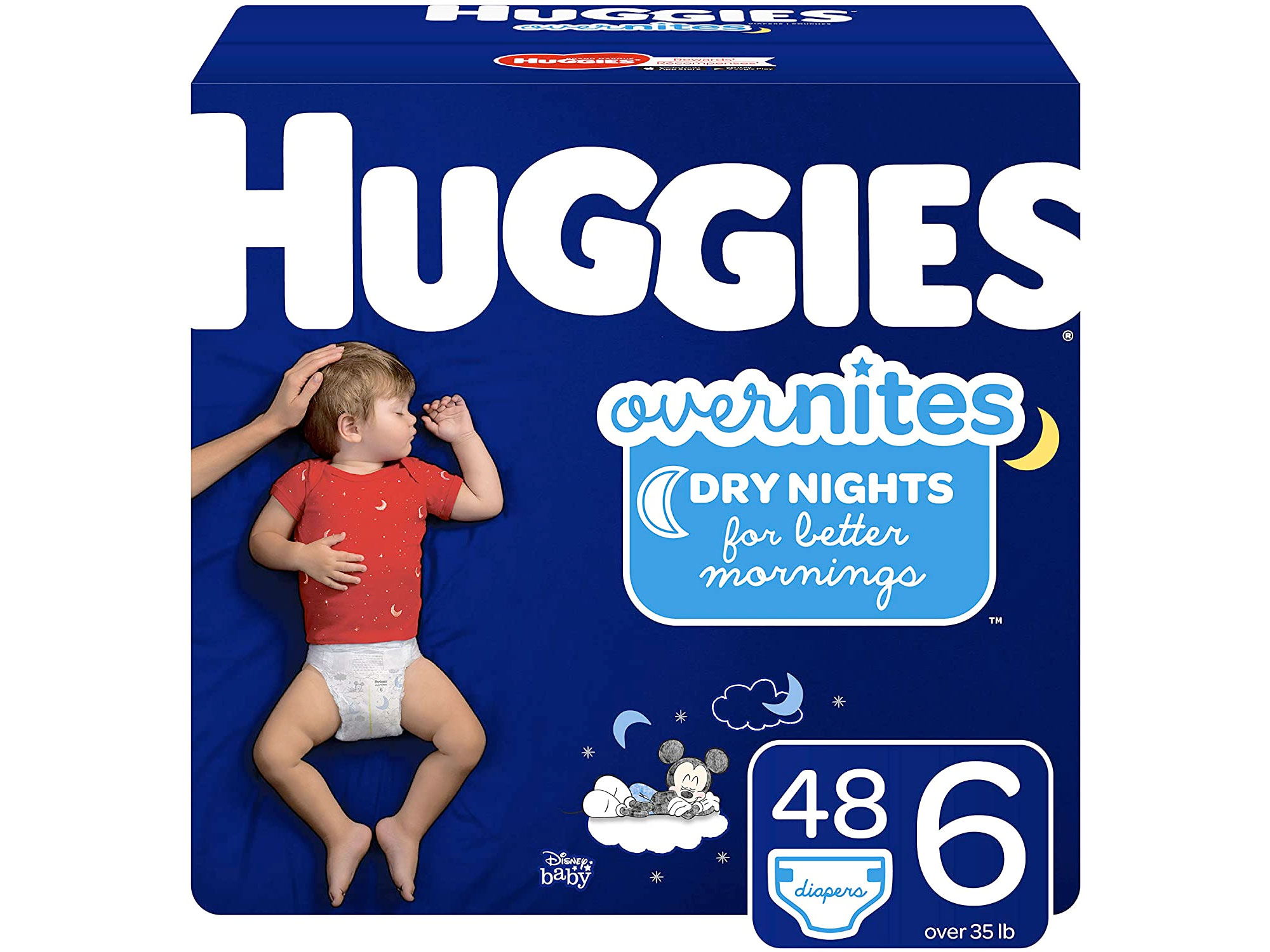 Amazon：HUGGIES OverNites Night Time Baby Diapers(Size 5/6)只賣$19.99