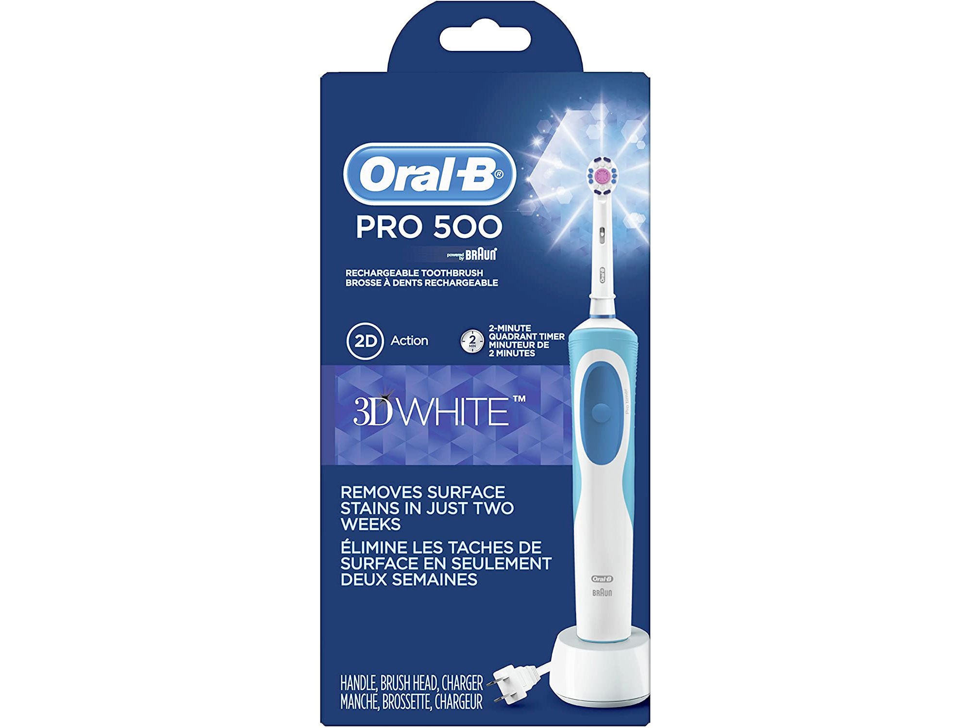 Amazon：Oral-B Pro 500 3D White電動牙刷只賣$29.97