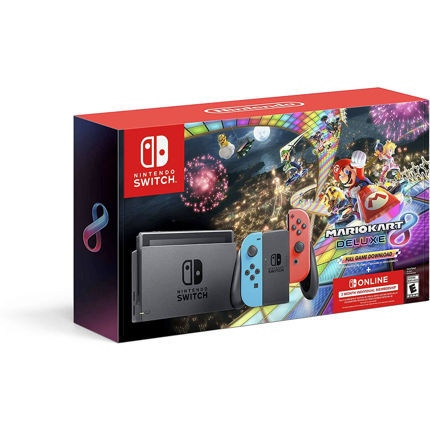 Amazon：Nintendo Switch with Neon Blue & Neon Red Joy-Con + Mario Kart 8 Deluxe只賣$399.95