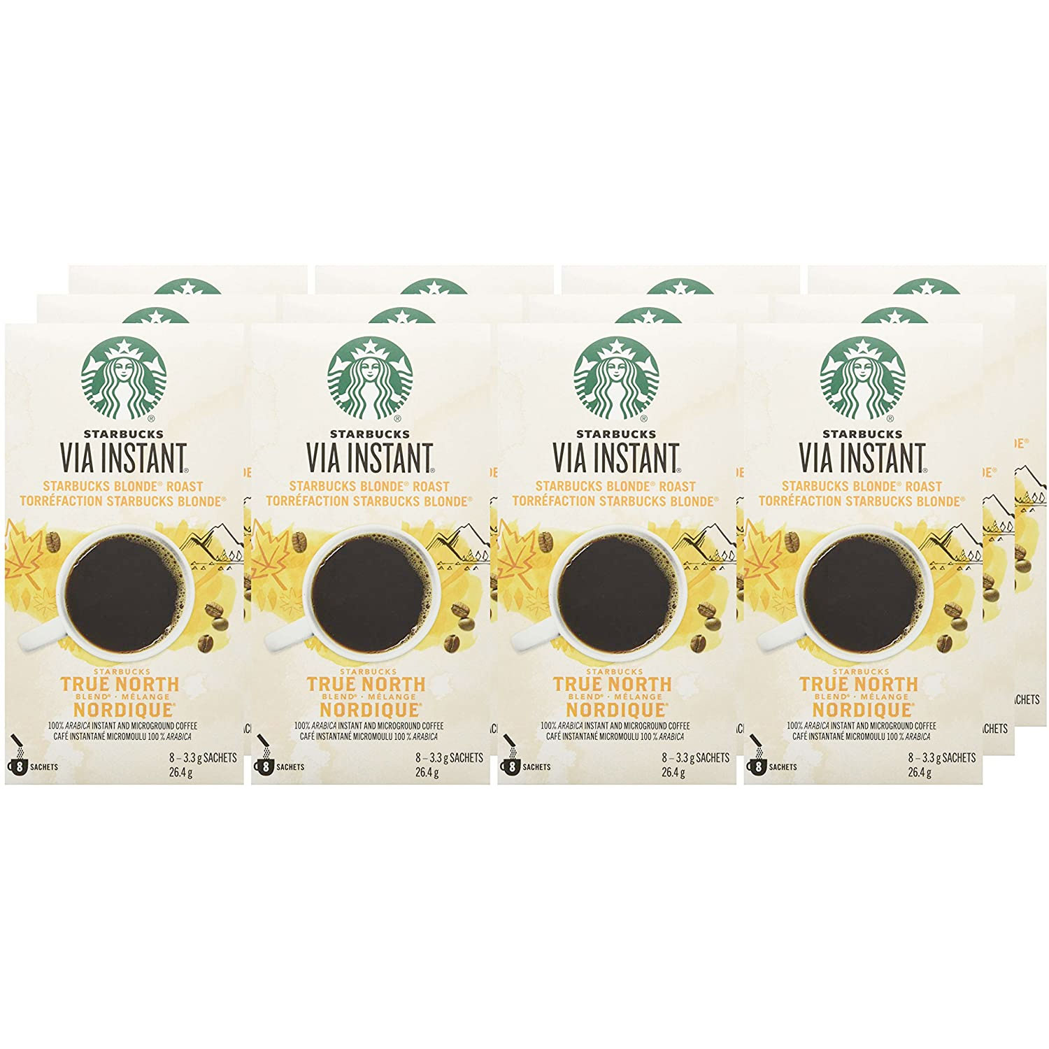 Amazon：Starbucks VIA Instant True North Blend(共96包)只賣$41.96