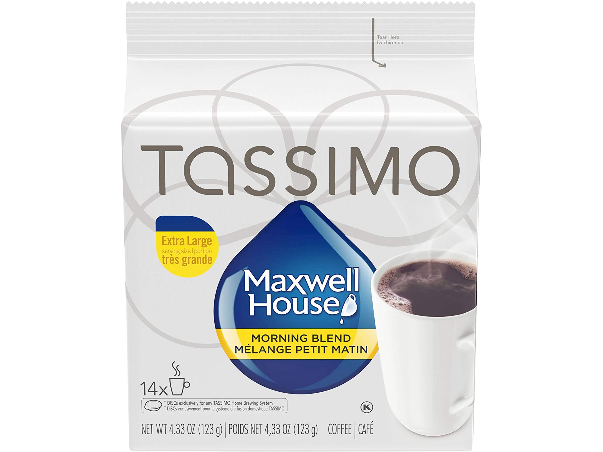 Amazon：Tassimo Maxwell House Morning Blend Coffee (14 T-Discs)只卖$3.88