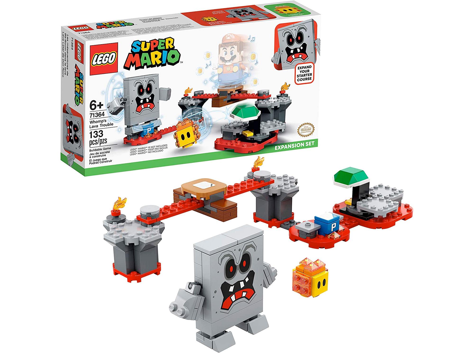 Amazon:LEGO Super Mario Whomp’s Lava Trouble Expansion Set 71364(133 pcs)只賣$20.99