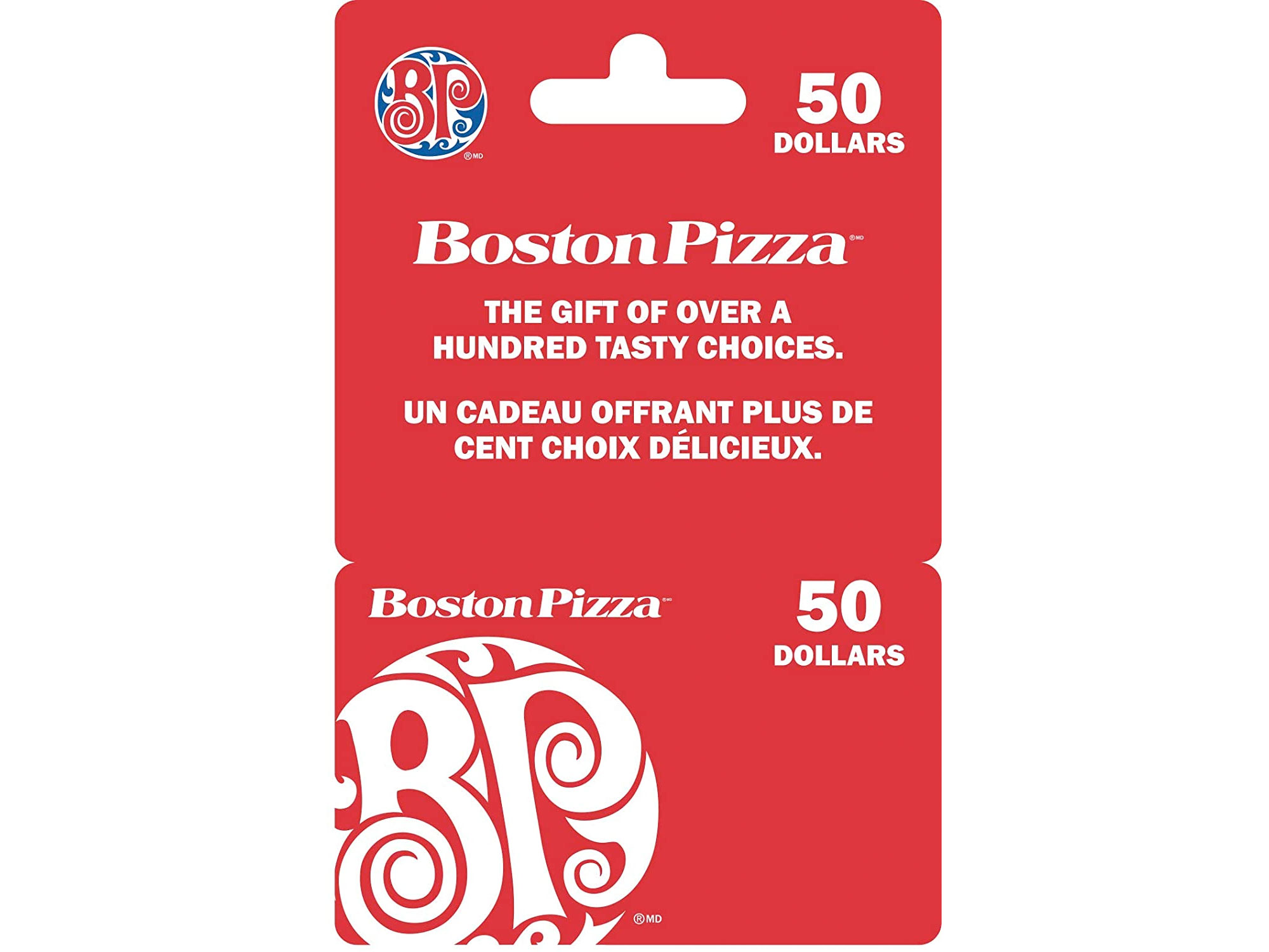 Amazon：Boston Pizza $50 Gift Card只賣$42.50
