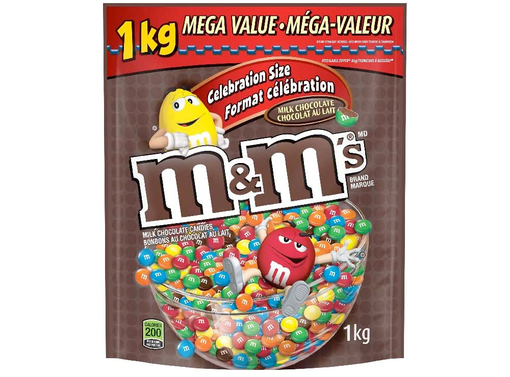 Amazon：M&M’s Milk Chocolate Candies(1KG)只卖$9.97