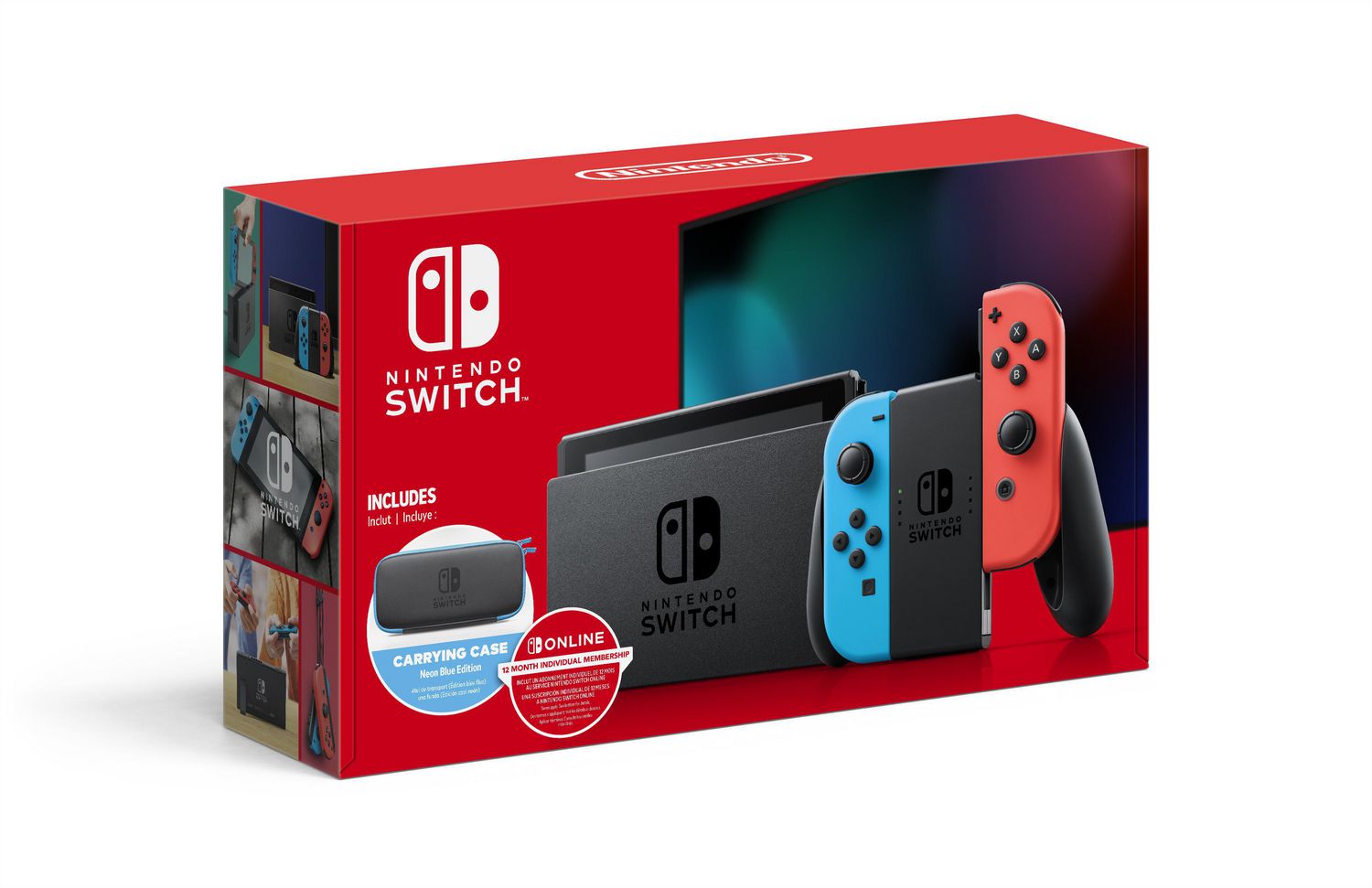 Walmart.ca：Nintendo Switch + 12 Month Individual Membership Nintendo Switch Online + Carrying Case – $399.96