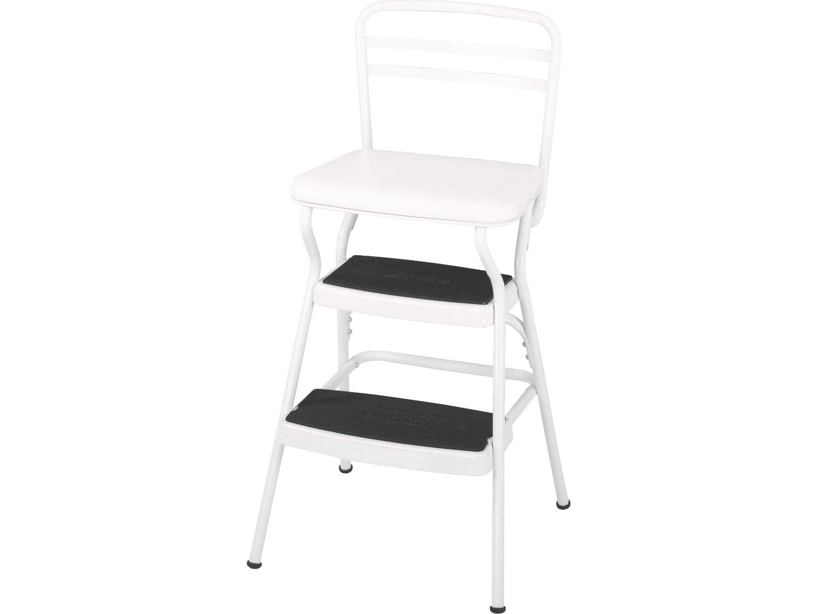 Amazon：Cosco White Retro Counter Chair / Step Stool with Lift-up Seat只賣$70.13