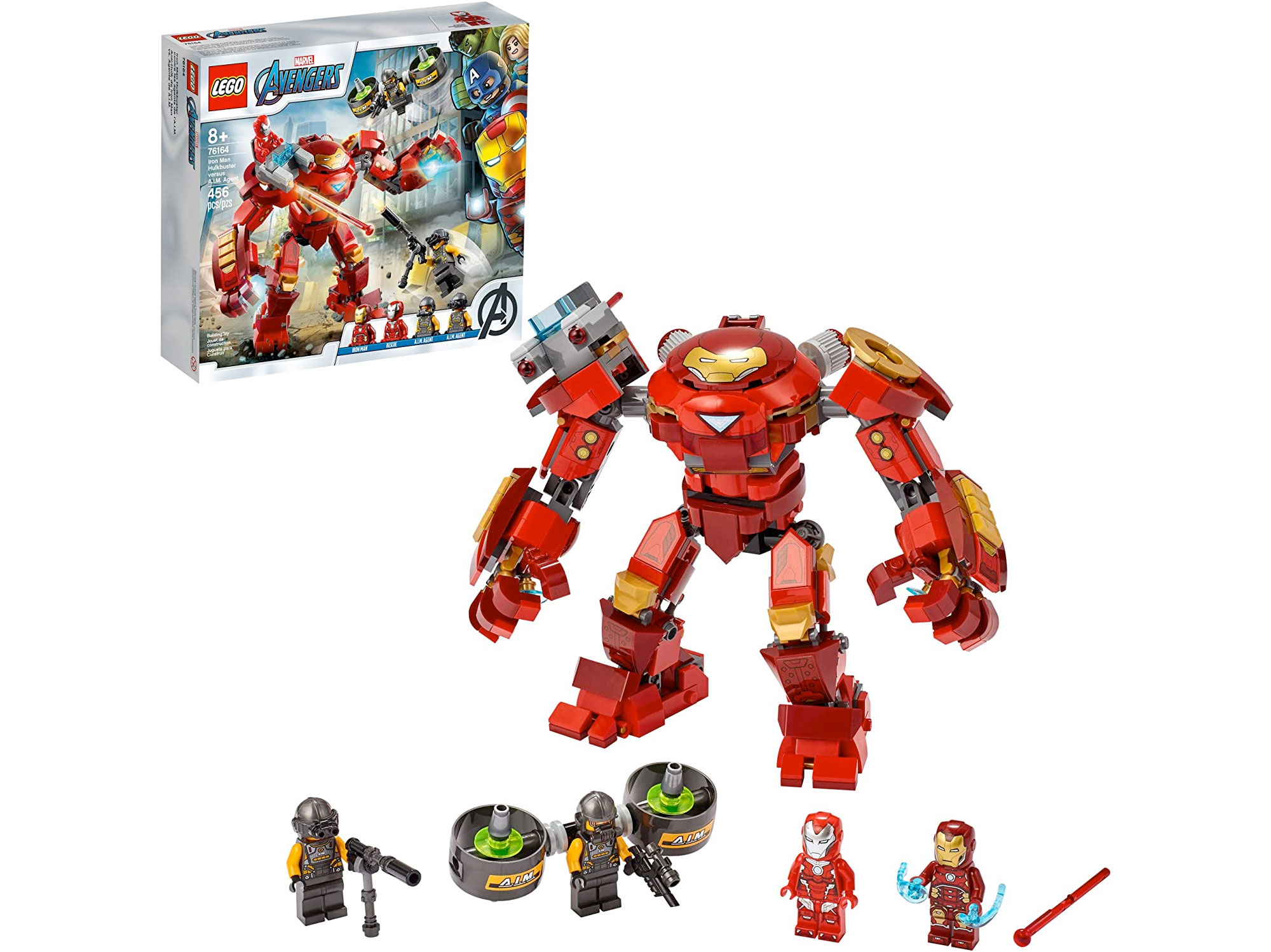 Amazon:LEGO Marvel Avengers Iron Man Hulkbuster Versus A.I.M. Agent 76164(456 pcs)只卖$42.37