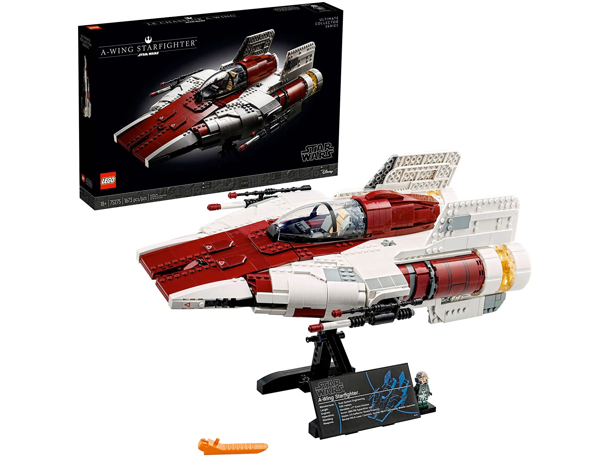 Amazon:LEGO Star Wars A-Wing Starfighter 75275(1673 pcs)只賣$220.10