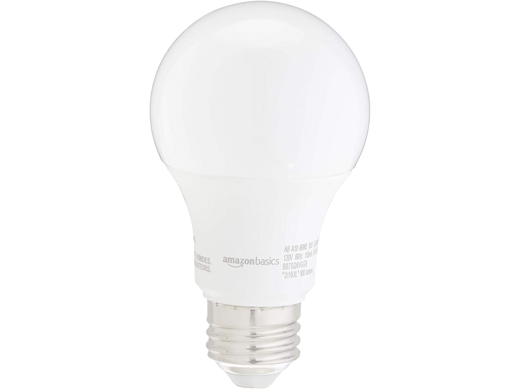 Amazon:AmazonBasics 60W A19 LED燈膽(24個)只賣$28.62