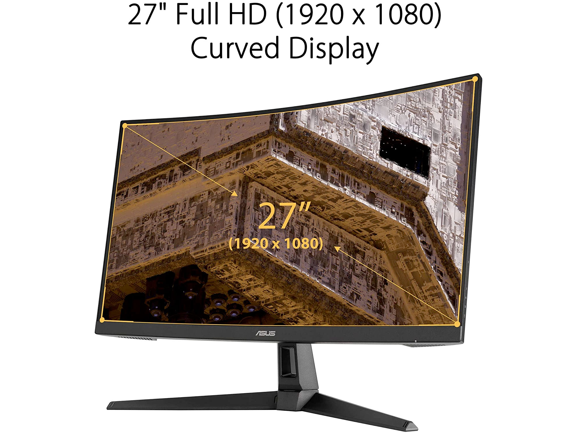 Amazon：Asus LED 27吋全高清(Full HD)曲面電腦顯示屏 (curved monitor)只賣$238.15