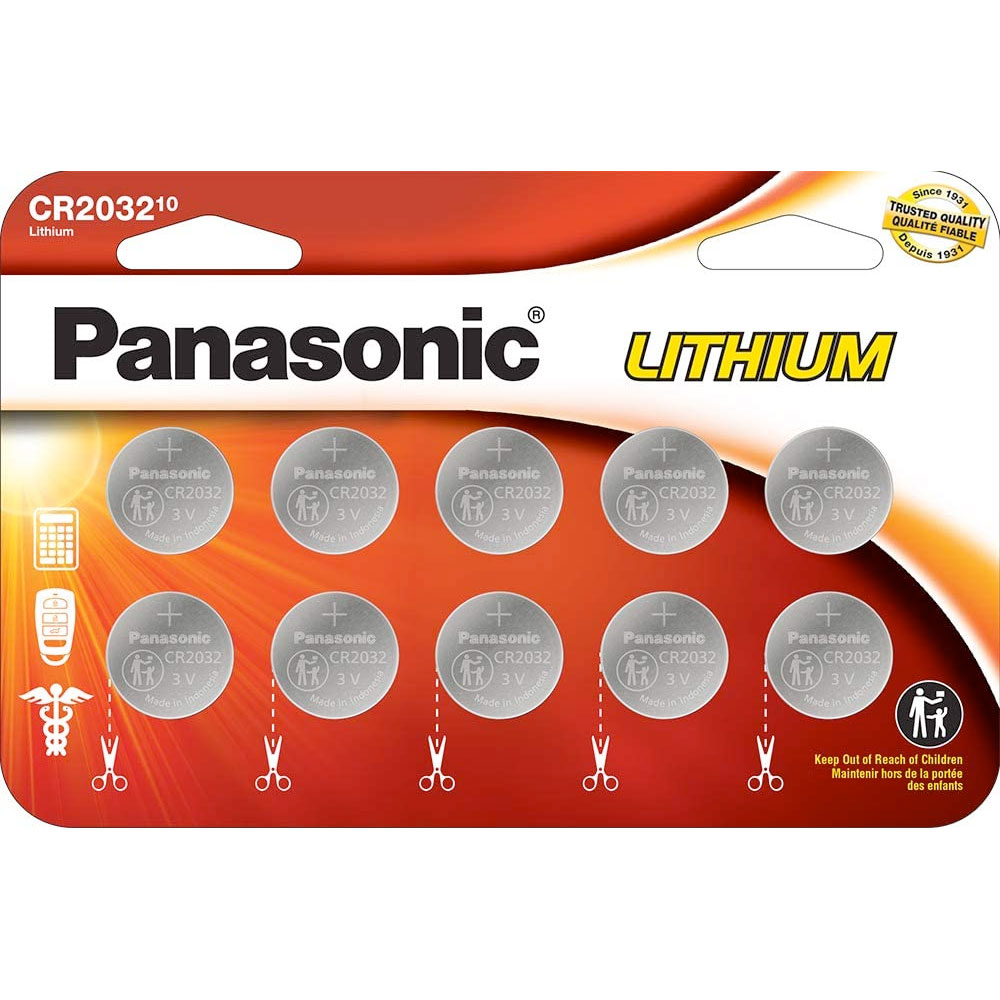 Amazon：Panasonic CR2032 3 Volt (10 Count)只賣$9.61