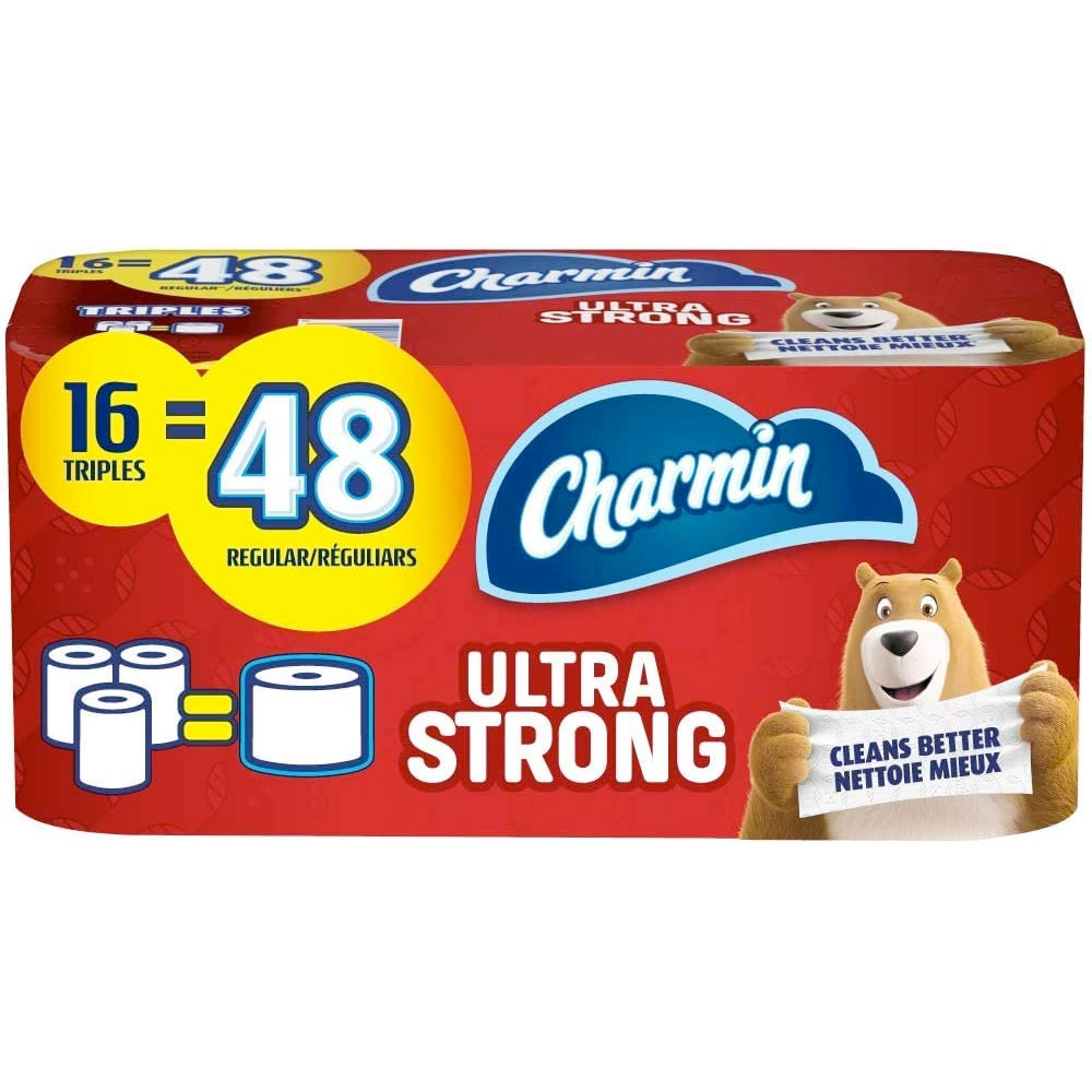 Amazon：Charmin Ultra Strong Toilet Paper 16 Triple Rolls (48 Regular Rolls)只賣$10.97