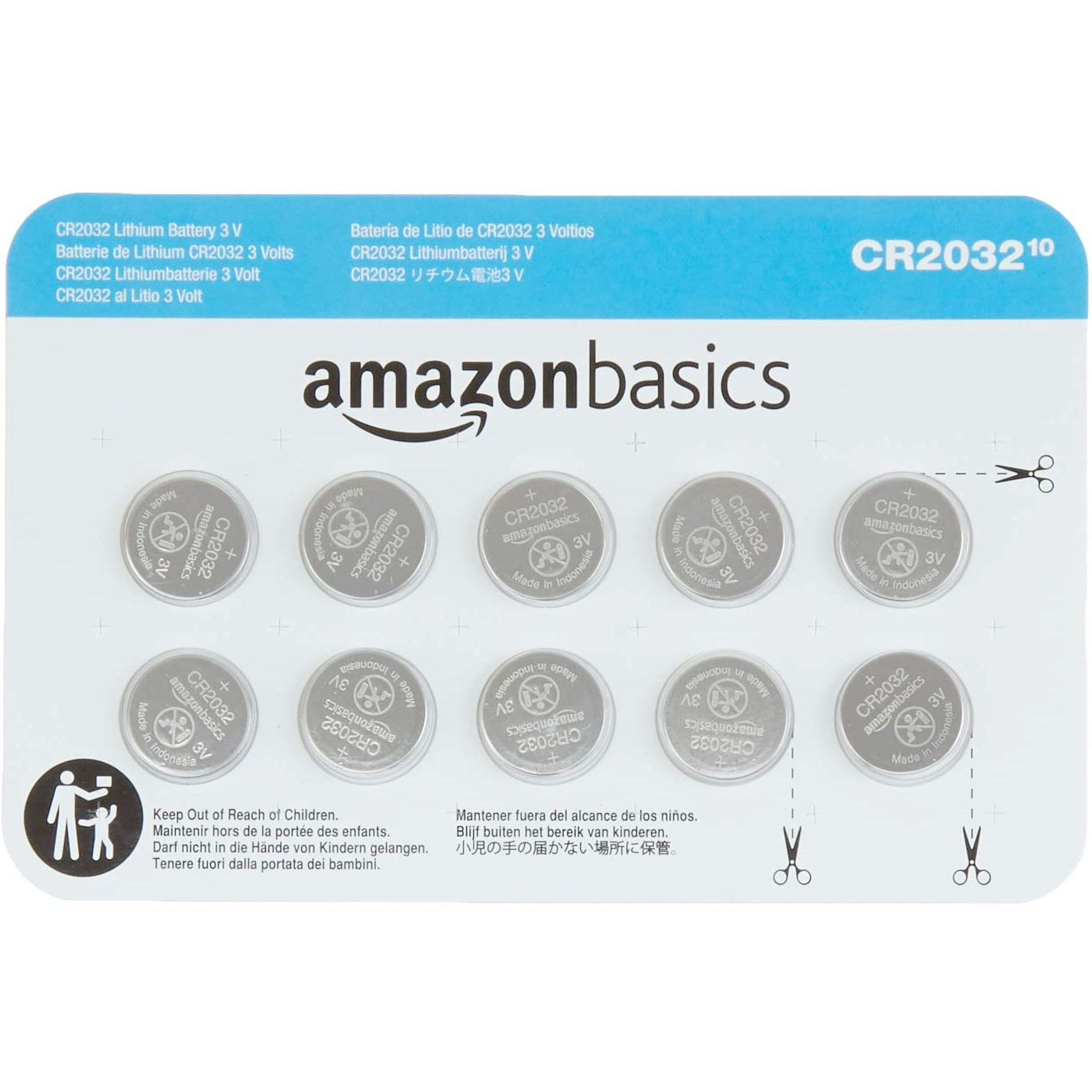 Amazon：AmazonBasics Lithium CR2032 3V Batteries (10 Pack)只卖$6.74