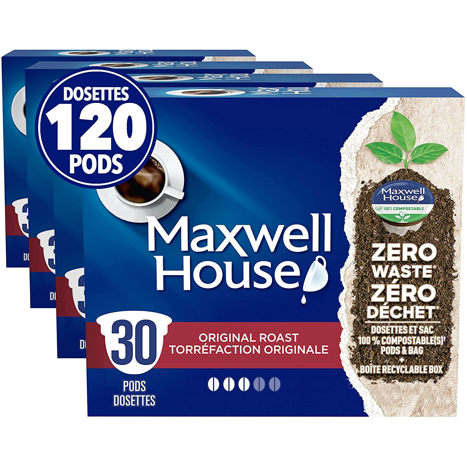 Amazon：Maxwell House Roast Coffee (120 Pods)只賣$39.88