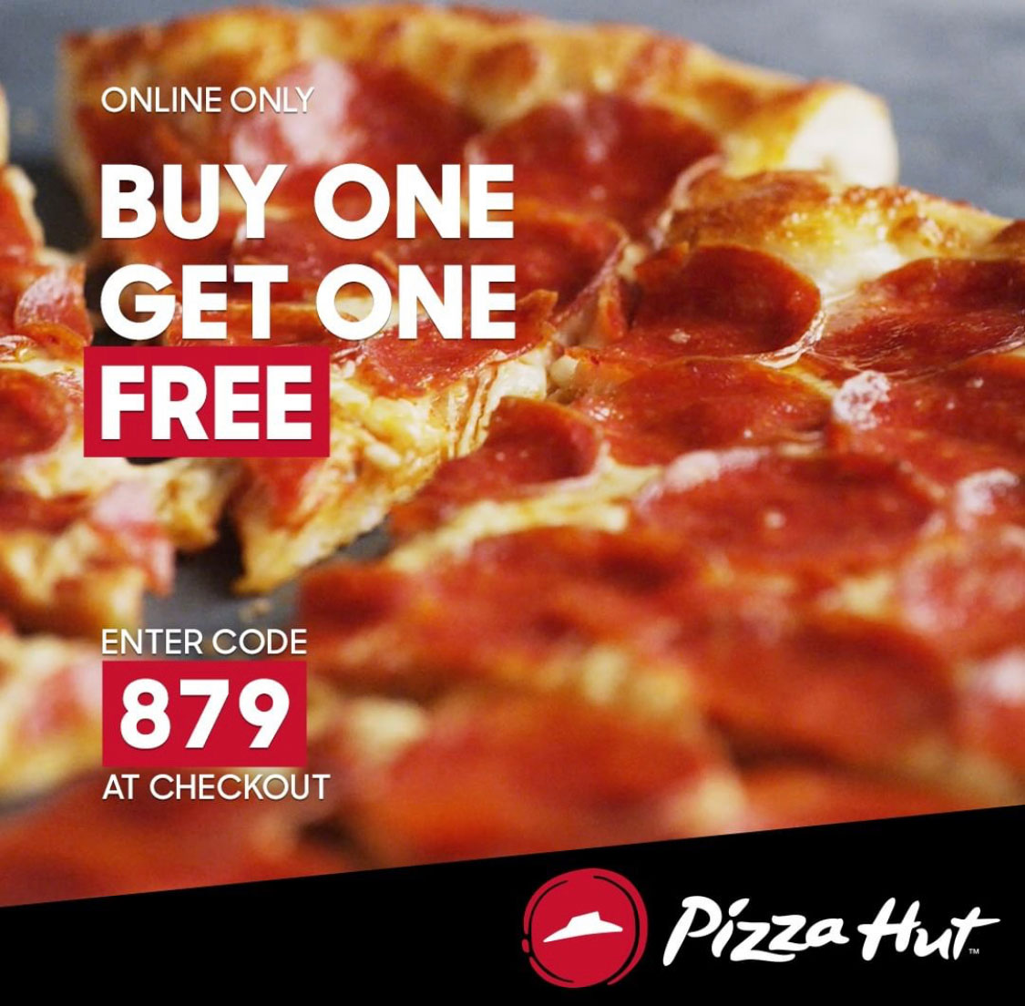 Pizza Hut：买一送一优惠