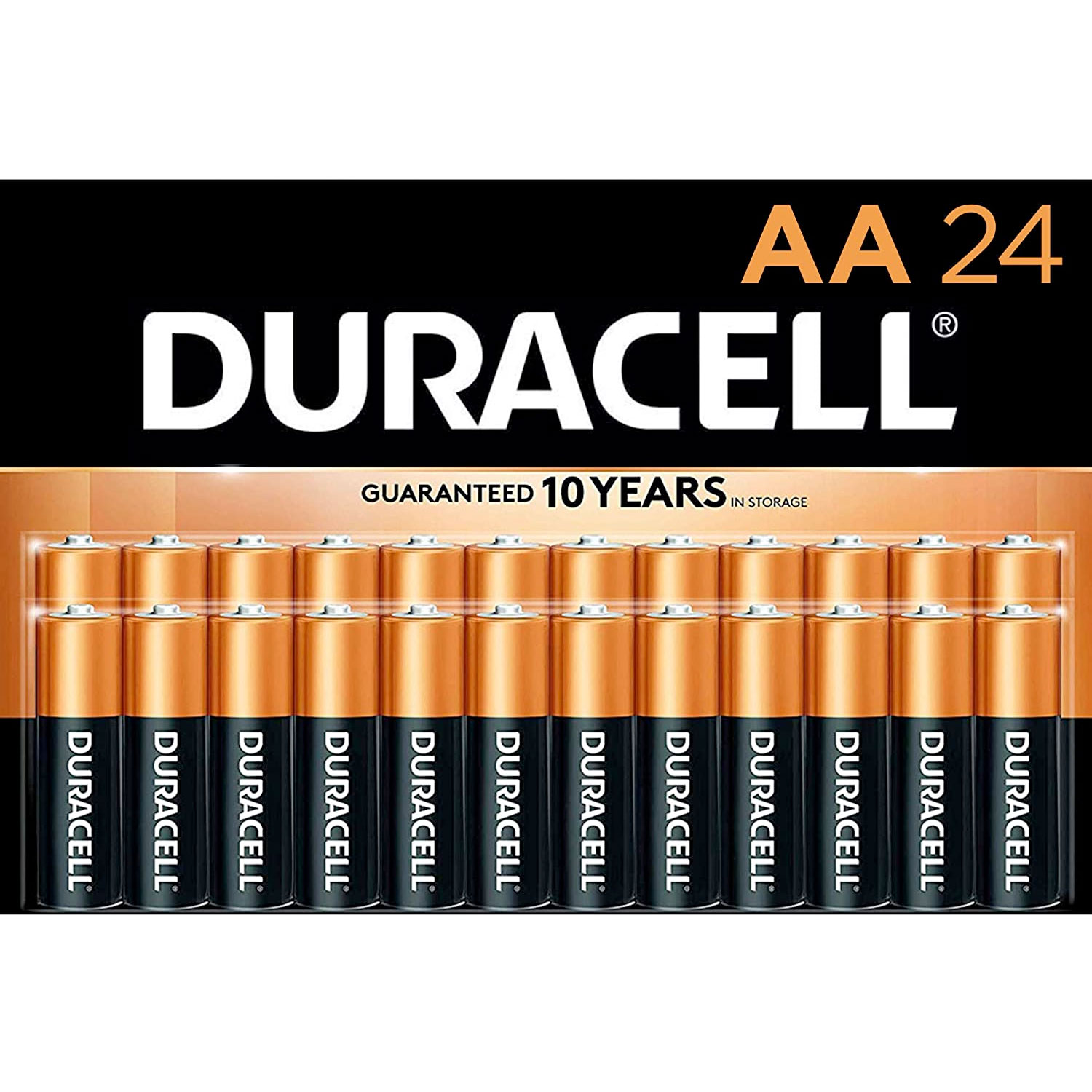 Amazon：Duracell Coppertop AA Alkaline Batteries(24 Count)只賣$14.63