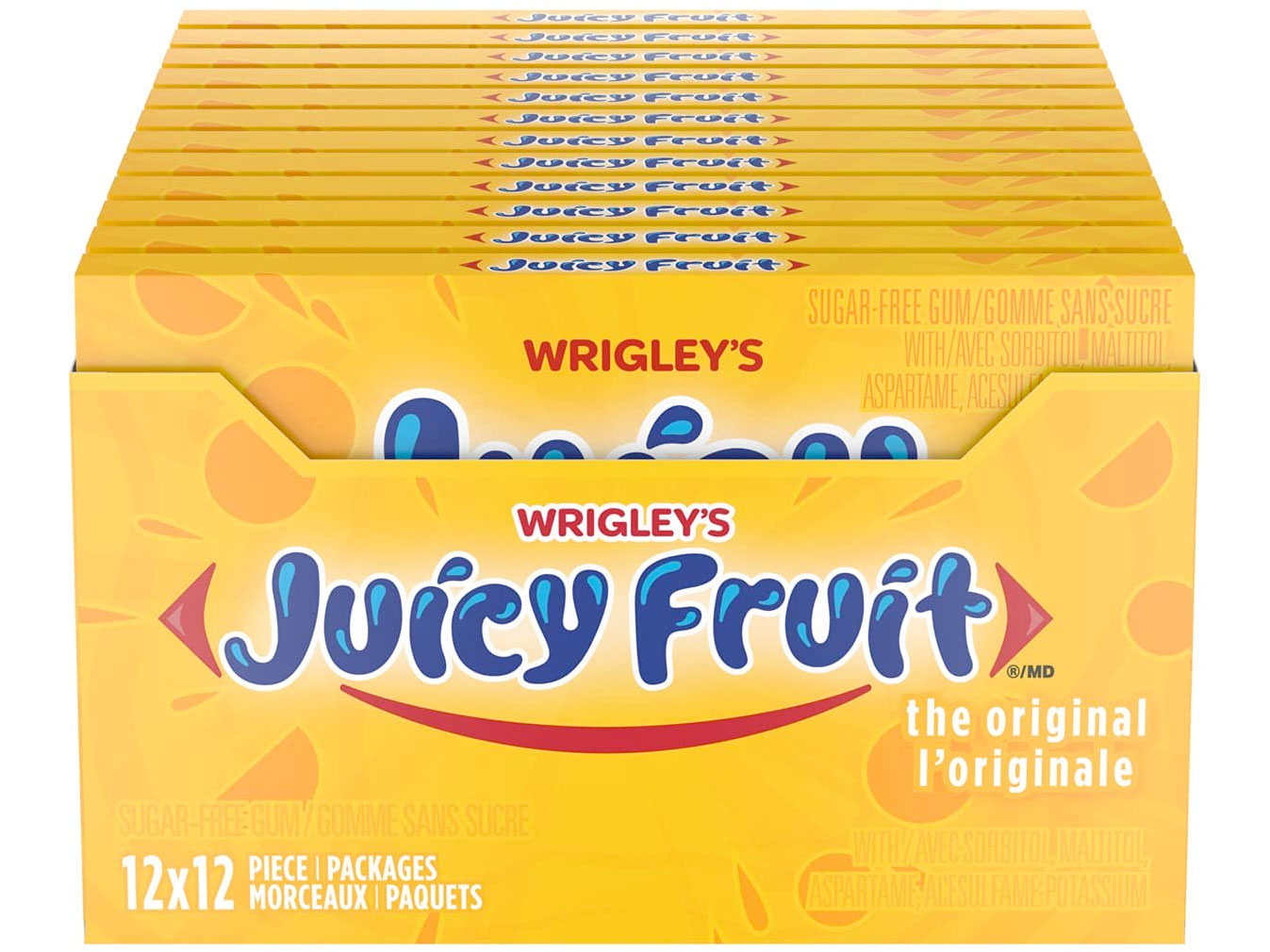 Amazon：Juicy Fruit Sugar-Free Gum(12排，每排12粒)只賣$9.67